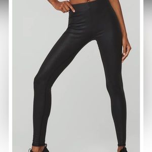 Alo yoga flux leather leggings XS